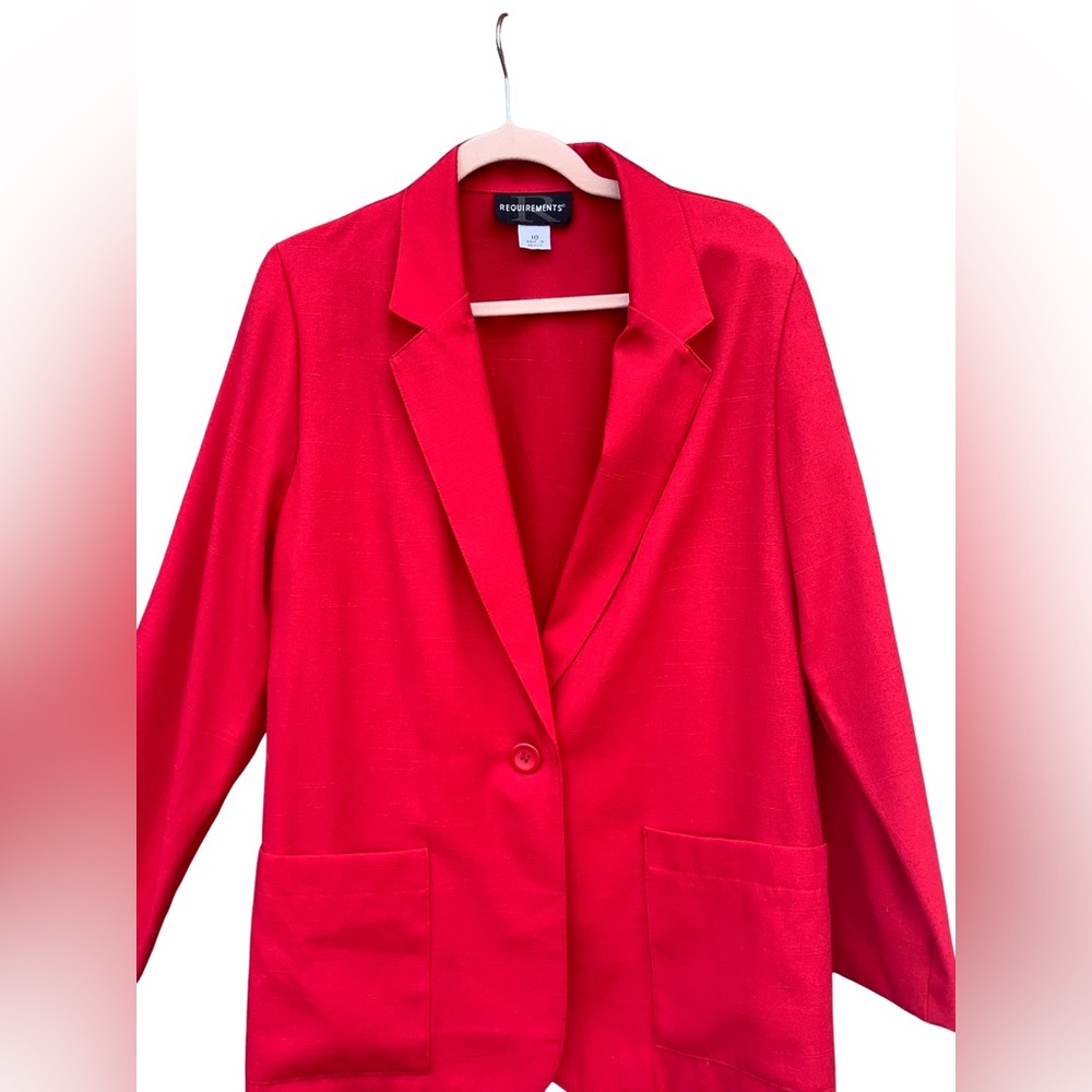 Lipstick red blazer jacket